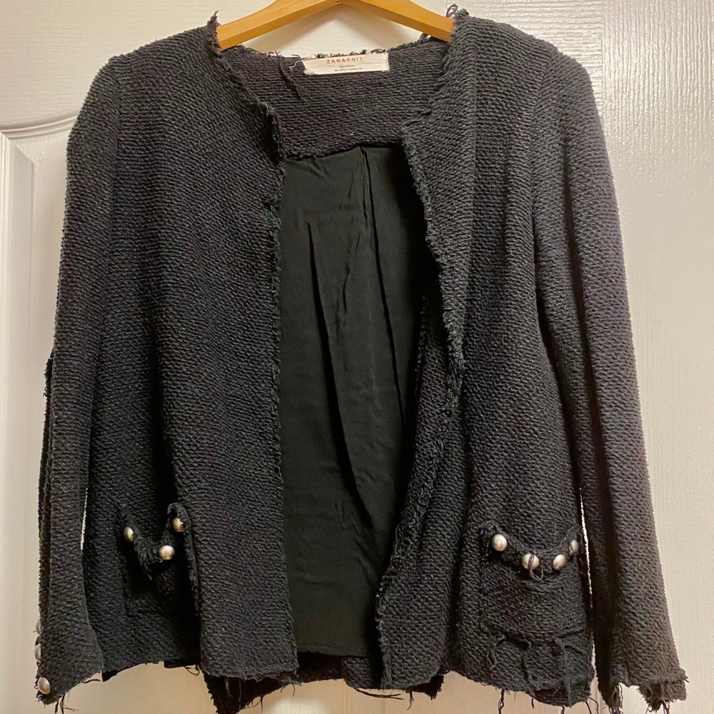 🖤Zara Knit Jacket with Studs🖤
